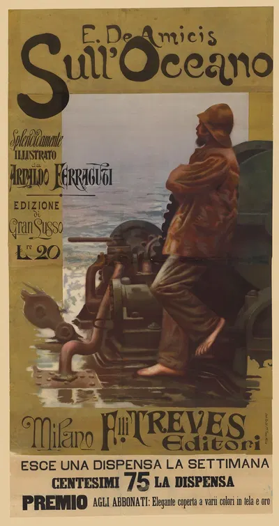 E. De Amicis. Sull'Oceano splendidamente illustrato da Arnaldo Ferraguti by Арнальдо Феррагутти — digital art print download