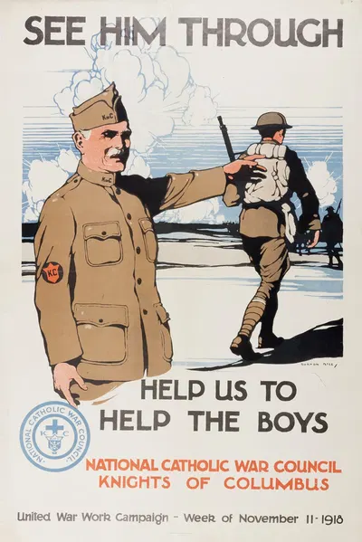 See him through–Help us to help the boys by Burton Rice, 1918 — digital art print download