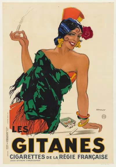 Gitanes, cigarettes de la Régie française by Dransy, 1931 — digital art print download