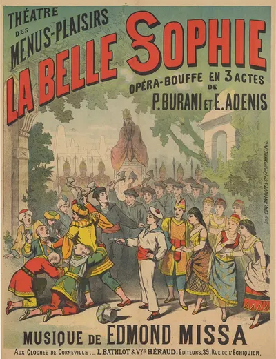 Théâtre des Menus-Plaisirs. La Belle Sophie by Edward Ancourt, 1888 — digital art print download