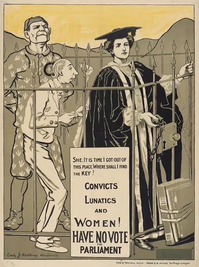 Convicts Lunatics and Women! Have No Vote for Parliament by Emily Jane Harding Andrews — digital art print download