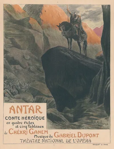 Antar, conte héroïque en 4 actes de Chekri Ganem by Georges Antoine Rochegrosse, 1921 — digital art print download