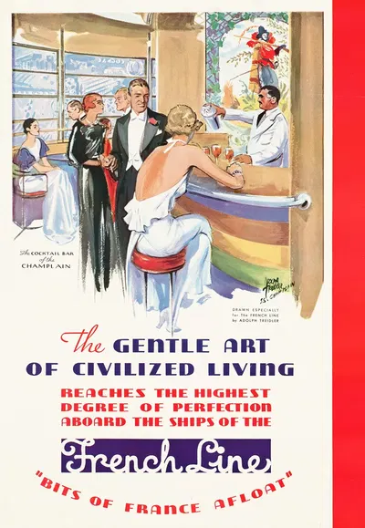 The gentle art of civilized living by Adolph Treidler, 1934 — digital art print download