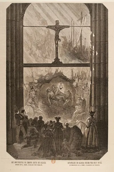 Los monumentos de semana santa en Alsacia by Гюстав Доре, 1856 — digital art print download
