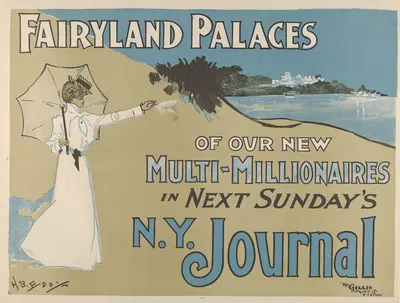 New York Journal- Fairland Palaces of Our New Multi-Millionaires by Henry Brevoort Eddy, 1900 — digital art print download