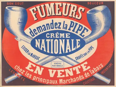 Fumeurs, demandez la pipe Crême nationale by Имп. Бекке, 1879 — digital art print download