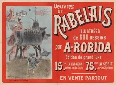Oeuvres de Rabelais illustrées de 600 dessins par A. Robida by Albert Robida, 1890 — digital art print download