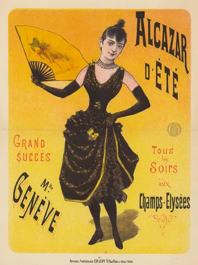 Alcazar d'été. Mlle Genève. Tous les soirs aux Champs-Elysées by Imp. Charles Lévy, 1884 — digital art print download