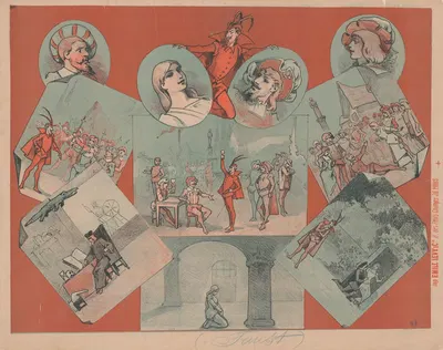 Faust. Opéra. Paroles de Jules Barbier et Michel Carré. Musique de Charles Gounod by Имп. Эмиль Леви, 1888 — digital art…