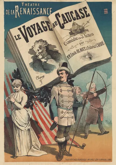 Théâtre de la Renaissance. Le voyage au Caucase by Imp. Franc, 1884 — digital art print download