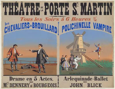 Théâtre de la Porte Saint- Martin… Les Chevaliers du brouillard. Drame en 5 actes de Mrs Dennery et Bourgeois by Imp.…
