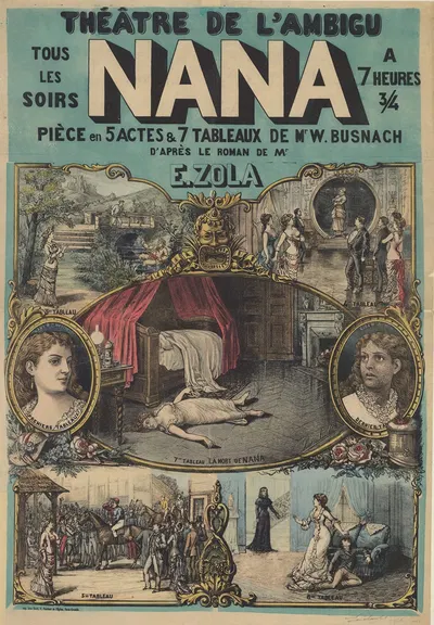 Théâtre de l'Ambigu… Nana by Léon Sault, 1881 — digital art print download
