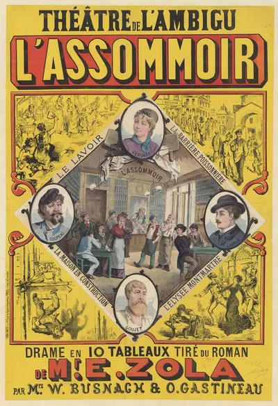 Théâtre de l'Ambigu… L'Assommoir by Léon Sault, 1879 — digital art print download