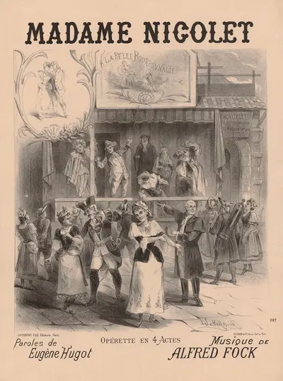 Madame Nicolet. Opérette en 4 actes. Paroles de Eugène Hugot by Louis Lemaresquier, 1893 — digital art print download