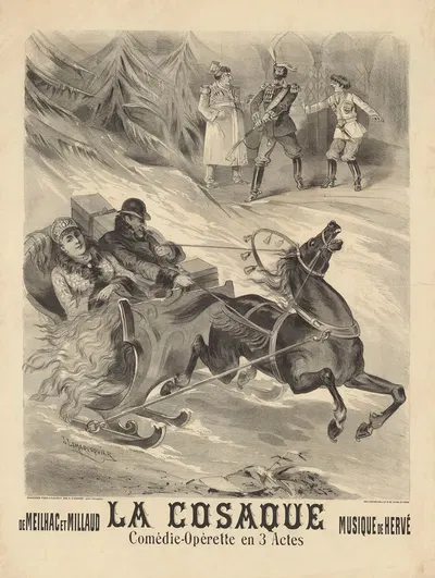 Théâtre des variétés. La Cosaque by Louis Lemaresquier, 1884 — digital art print download