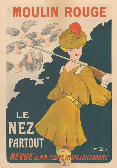 Moulin-Rouge… Le nez partout by M. Cleret, 1905 — digital art print download