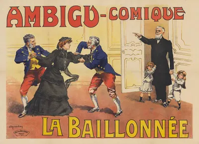 Ambigu-Comique. La Baillonnée by Maurice Marodon, 1904 — digital art print download