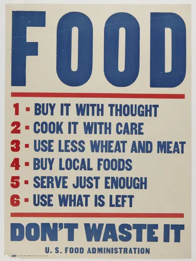 Food. Don't Waste It by National Printing & Engraving Company — digital art print download