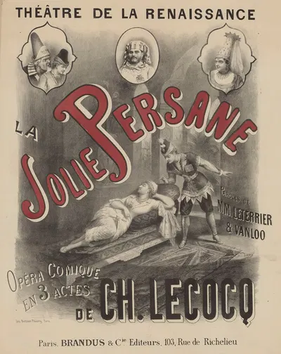 Théâtre de la Renaissance. La jolie persane by Pierre-Auguste Lamy, 1879 — digital art print download