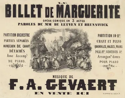 Le Billet de Marguerite, opéra-comique en 3 actes. Paroles de MM de Leuven et Brunswick by Виктор Куандр, 1854 — digital…