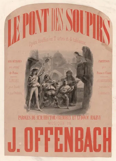 Le pont des soupirs. Opéra-bouffon en 2 actes et 4 tableaux by Виктор Куандр, 1861 — digital art print download