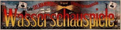 Gebr. Skladanowsky's original electro-pyrotechnische Wasserschauspiele by Ateliers Alex Hoenig, 1890 — digital art print…