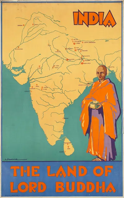 India. The land of Lord Buddha by D. Newsome — digital art print download
