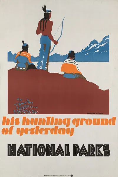His hunting ground of yesterday, National Parks by Dorothy Waugh — digital art print download