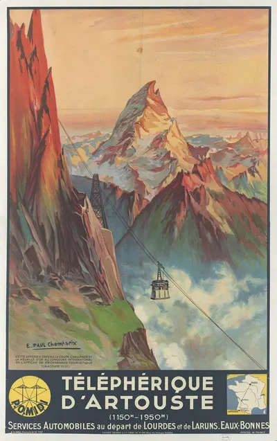 Téléphérique d'Artouste by E. Paul Champseix, 1935 — digital art print download