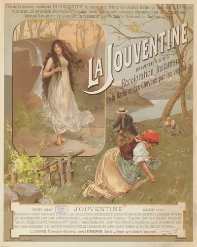 La Jouventine recoloration instantanée de la barbe et des cheveux by Фредерик Уго д’Алези, 1894 — digital art print download