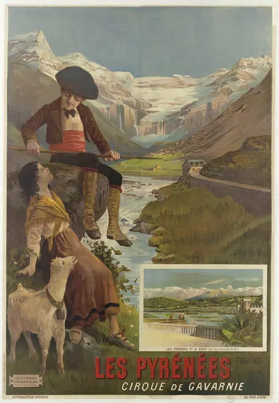 Les Pyrénées – cirque de Gavarnie by Фредерик Уго д’Алези, 1890 — digital art print download