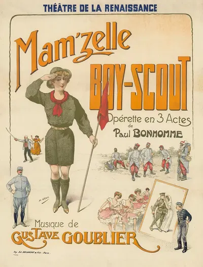 Théâtre de la Renaissance. Mam'zelle Boy-scout by Анри Буланже Грей, 1915 — digital art print download