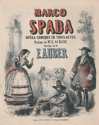 Marco Spada opéra-comique en 3 actes by Анри Эми, 1852 — digital art print download