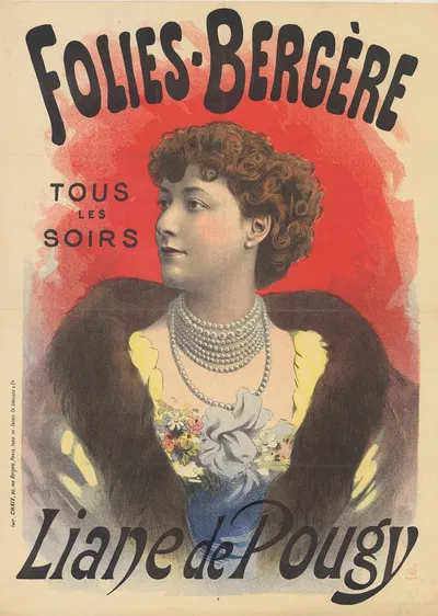 Folies-Bergère.Tous les soirs, Liane de Pougy by Imp. Chaix, 1894 — digital art print download