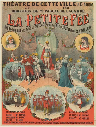 Théatre de cette ville à 8 heures le 188(.),direction de Mr Pascal de Lagarde. La Petite fée by Imp. Franc, 1883 — digital…
