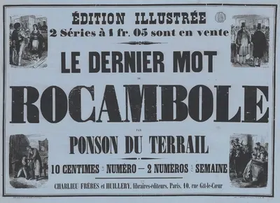 Le Dernier mot de Rocambole par Ponson du Terrail by J. Gerlier, 1867 — digital art print download