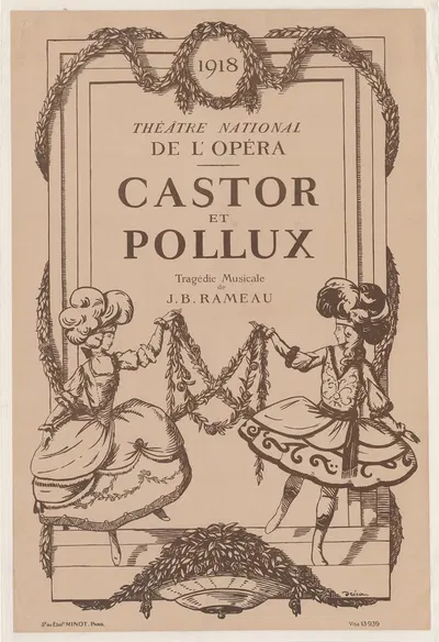 1918 Théâtre national de l'Opéra. Castor et Pollux by Jacques Drésa, 1918 — digital art print download