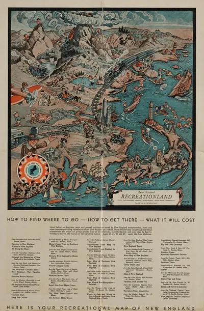 New England recreationland; Maine, New Hampshire, Vermont, Massachusetts, Rhode Island, Connecticut by Джон Хелд-младший —…