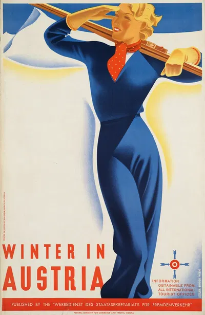 Winter in Austria by Joseph Binder — digital art print download