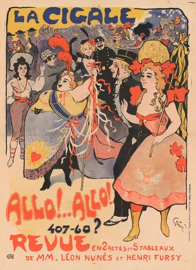 La Cigale. Allo!..Allo! by Jules-Alexandre Grün, 1898 — digital art print download