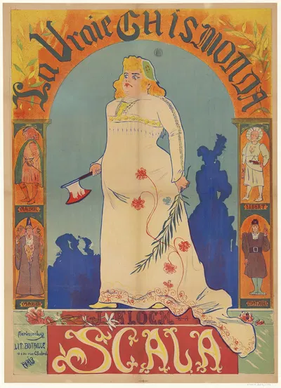 Scala. La Vraie Ghismonda by Lith. G. Bataille, 1895 — digital art print download
