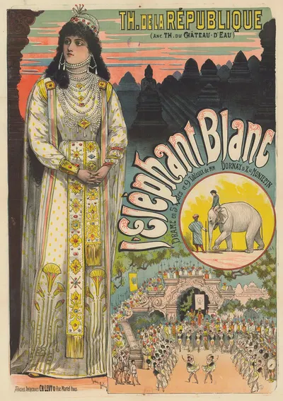 Théâtre de la République… L'éléphant blanc, drame en 5 actes et 9 tableaux de MM Dornay & X. de Montepin by Louis Galice,…