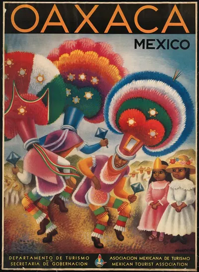 Oaxaca – Mexico by Miguel Covarrubias, 1947 — digital art print download