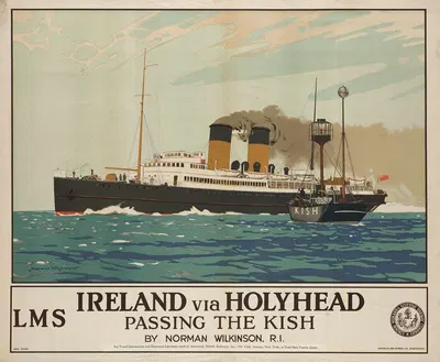 Ireland via Holyhead. Passing the Kish by Norman Wilkinson — digital art print download