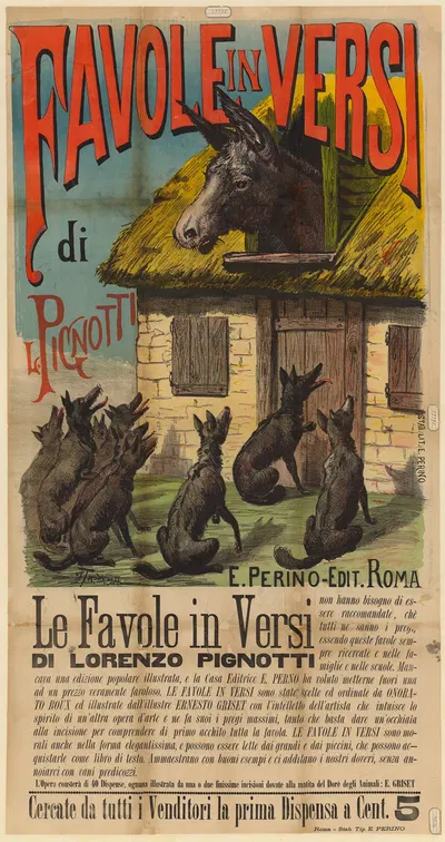 Favole ( Fables) in versi di L. Pignotti by Ottavio Rodella Tavio, 1870-1890 — digital art print download
