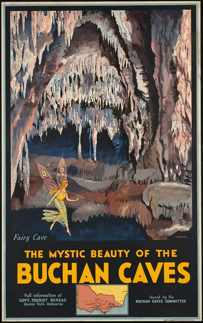 The mystic beauty of the Buchan Caves by Percy Trompf — digital art print download
