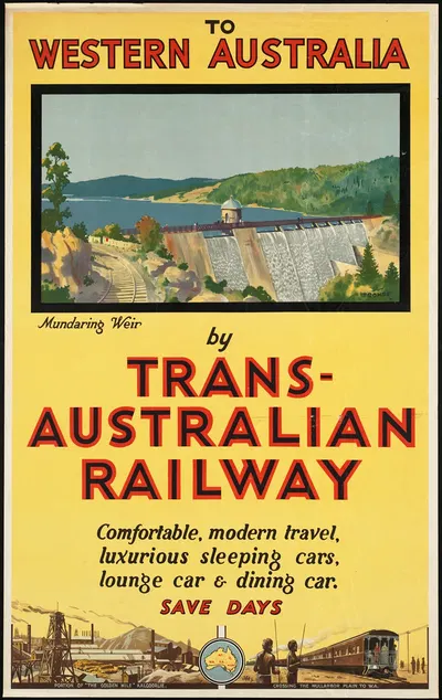 To Western Australia by Trans-Australian Railway by Percy Trompf — digital art print download