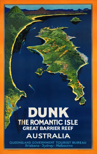 Dunk the romantic isle. Great Barrier Reef Australia by Peter Smith Templeton — digital art print download