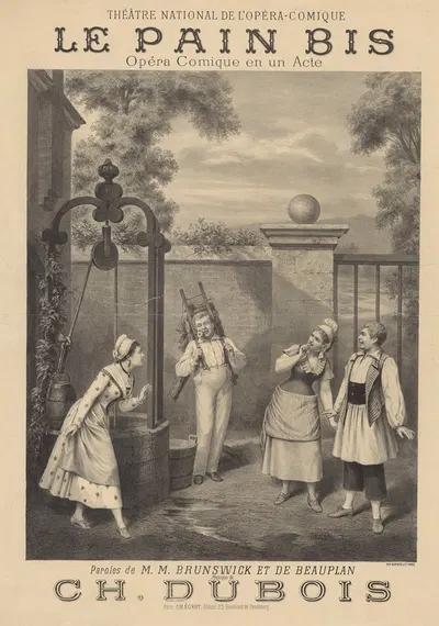 Théâtre National de l'Opéra -Comique. Le Pain bis, opéra-comique en un acte by Pierre-Auguste Lamy, 1879 — digital art…