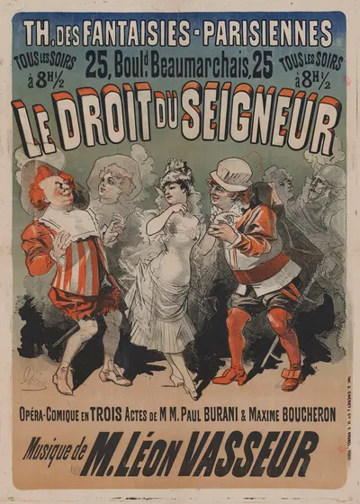 Le droit du Seigneur. Opéra-comique en 3 actes by Прюдент-Луи Лерай, 1879 — digital art print download